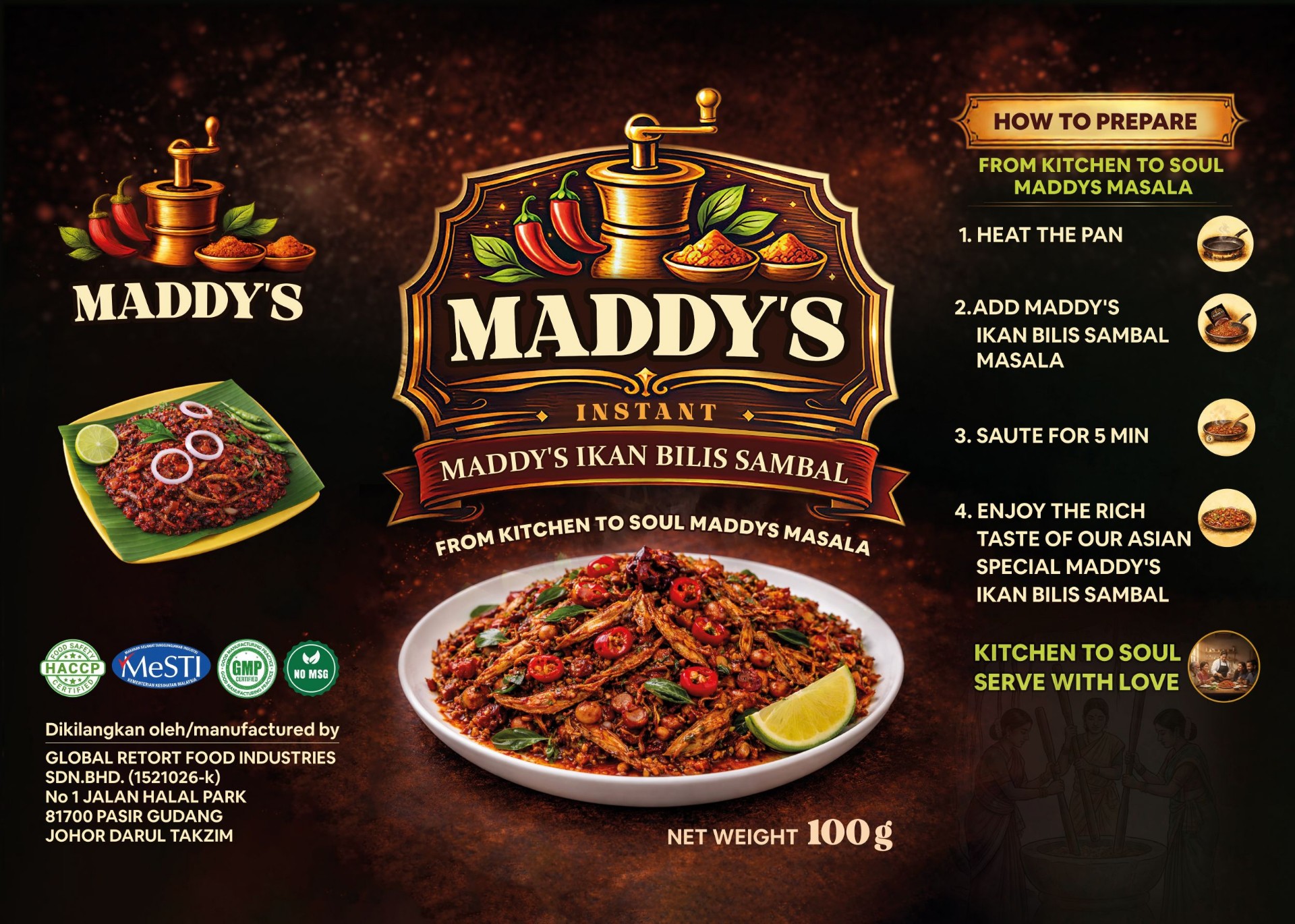 Ikan Bilis Sambal Masala